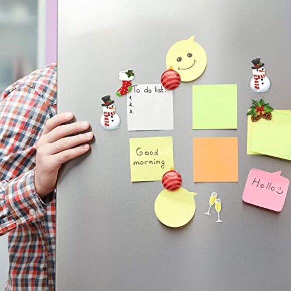 9 Pieces Christmas Tree Snowman Refrigerator Magnets Decorations Set Xmas Magnet - Picture 5 of 7